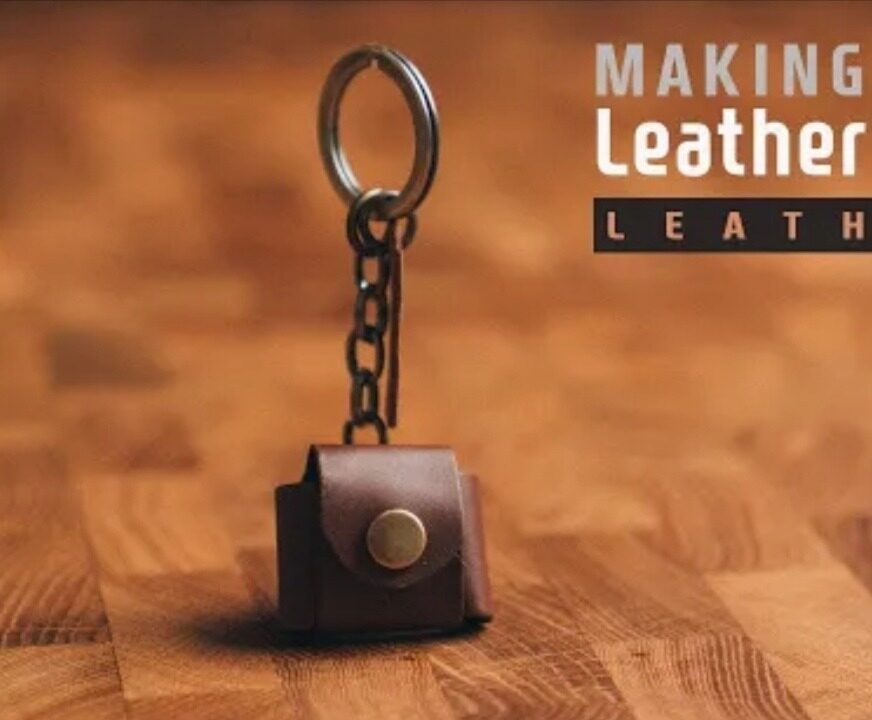 Выкройка кожаный брелок под монеты на ключи