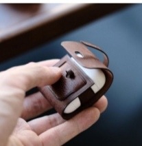 Выкройка кожаный кейс для наушников Apple Airpods в стиле рюкзака