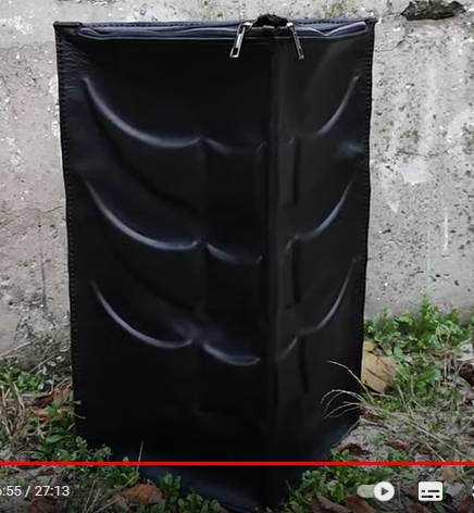 Выкройка необычный кожаный большой треугольный рюкзак