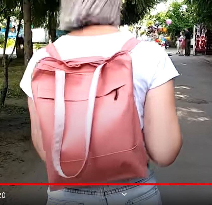 Выкройка тканевая сумка рюкзак трансформер