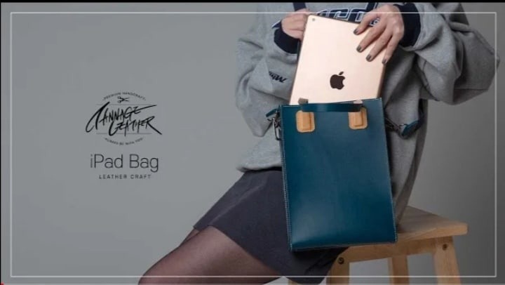 Выкройка кожаная сумка для планшета iPad или Macbook AIR 11