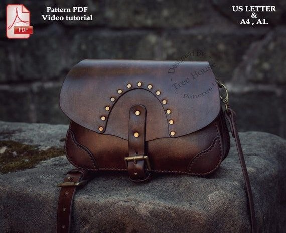 Выкройка кожаная сумка кроссбоди Abigail от TreeHouseLeather