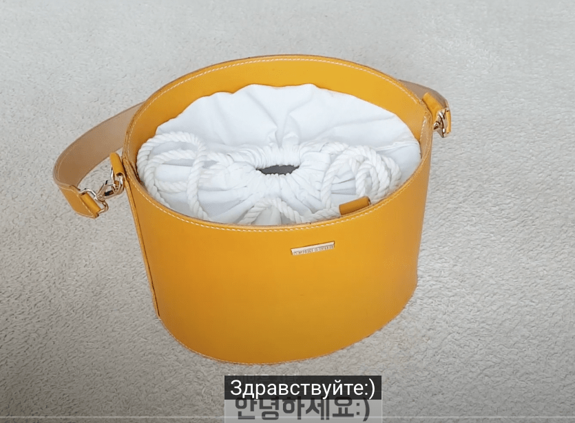 Выкройка овальной женской сумки формы «ведро (bucket)» с тканевым чехлом на завязочке