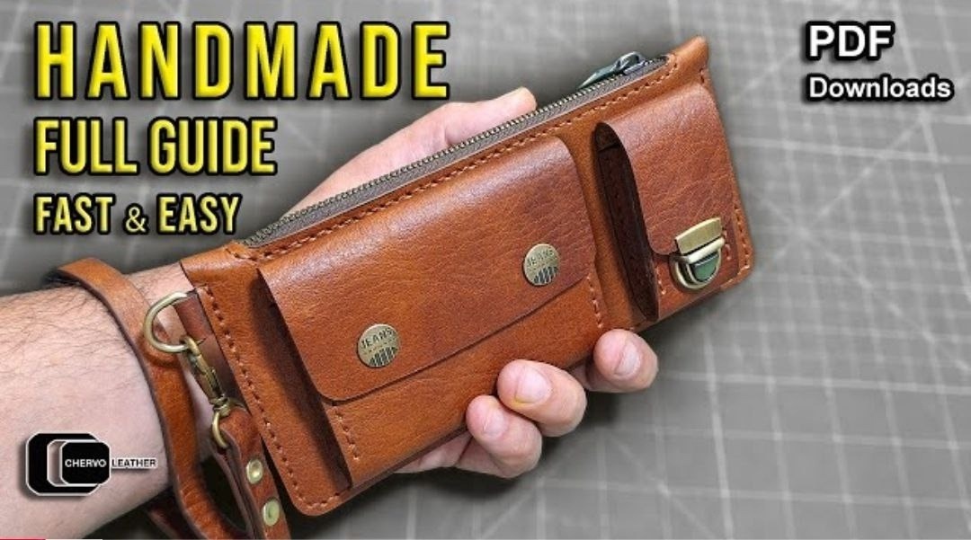 Выкройка кожаной сумочки клатча от Chervo Leather