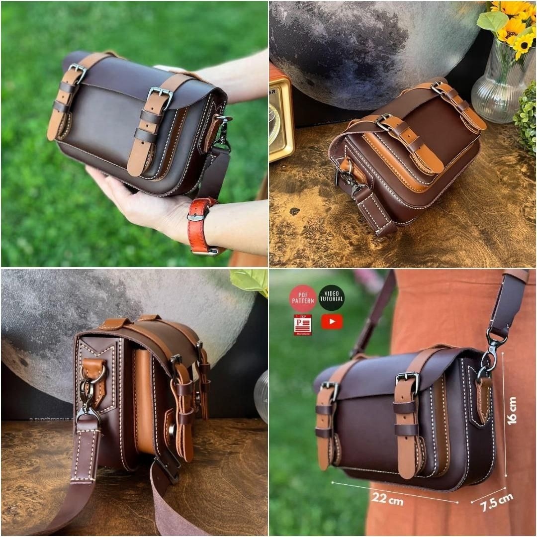 Выкройка кожаный мессенджер от Vikings Leather Design