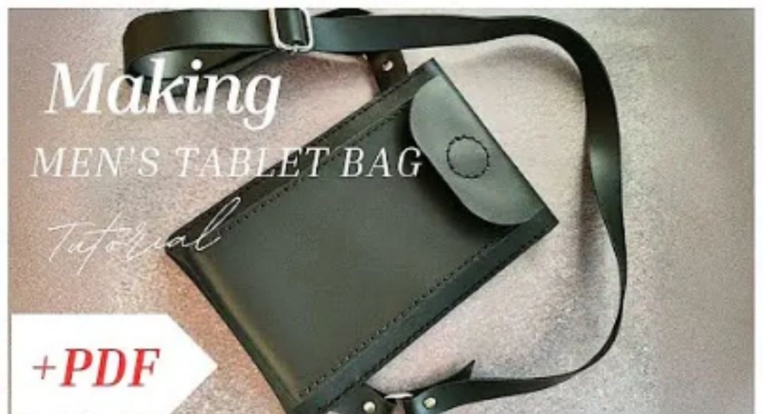 Выкройка кожаная сумка планшет от Max leathercraft
