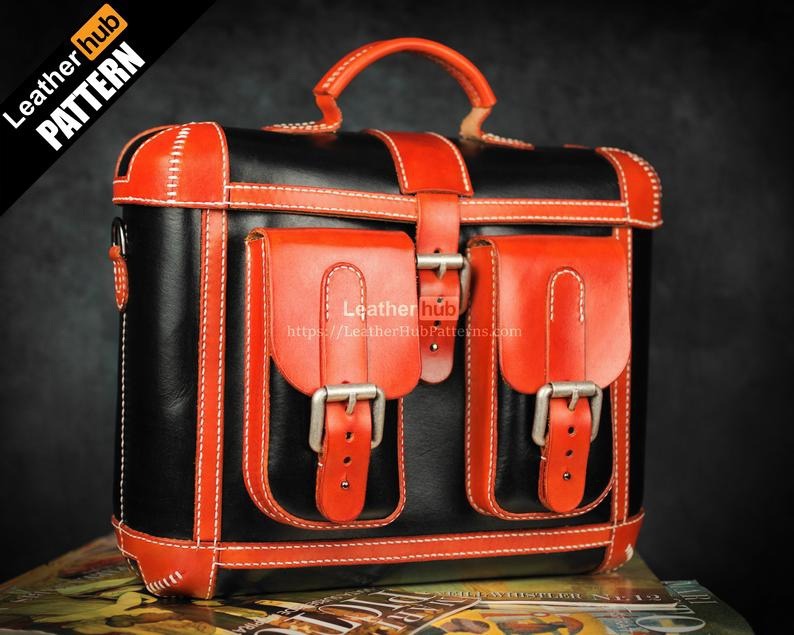 Выкройка большой кожаный портфель