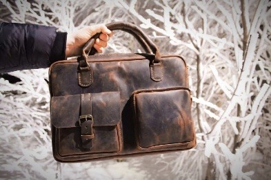 Выкройка кожаная сумка под ноутбук, документы и т.д.