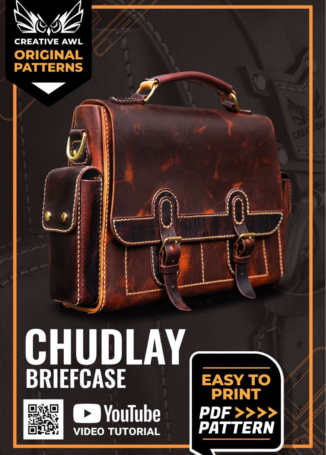 Выкройка кожаный портфель “CHUDLAY”